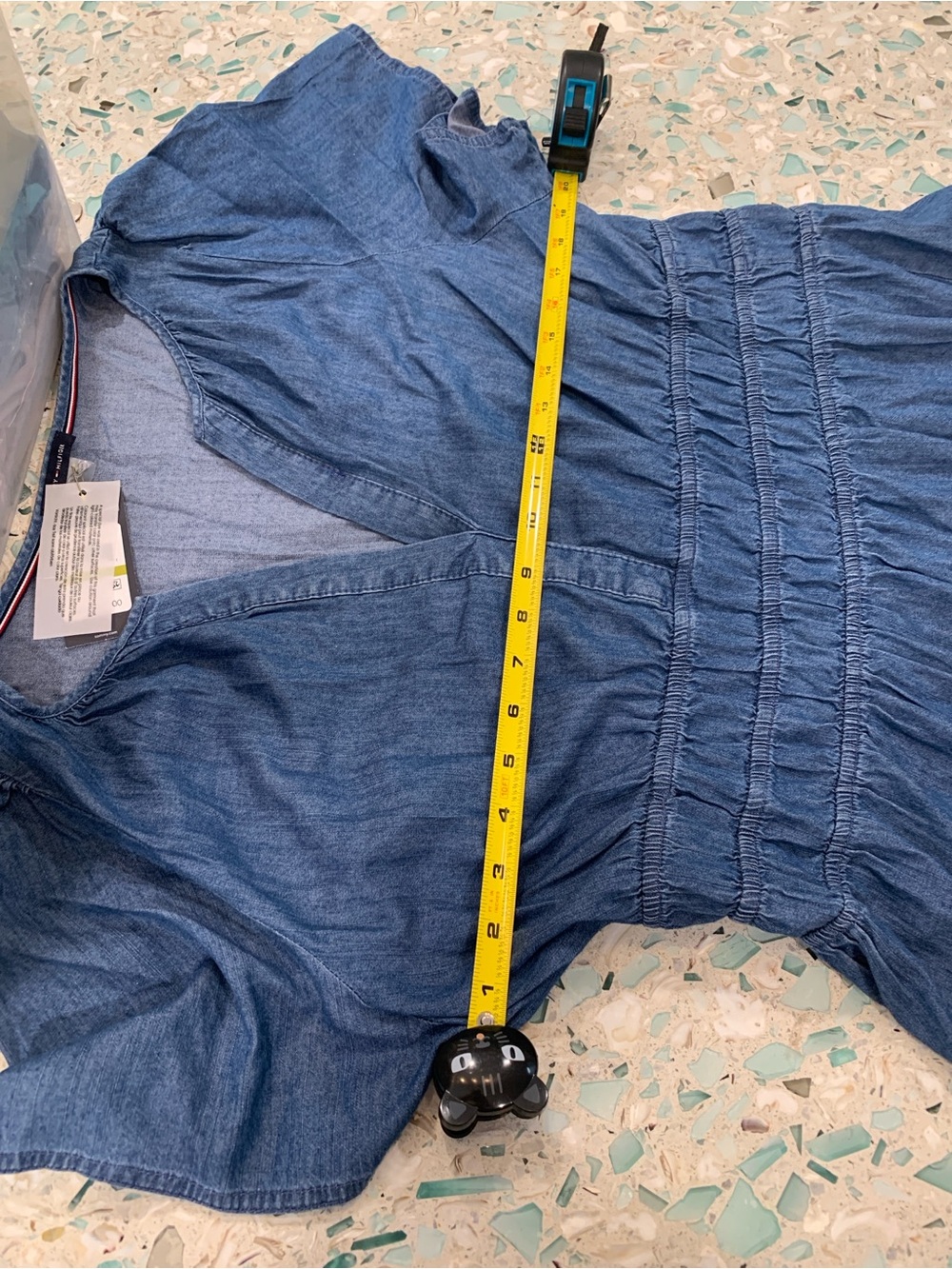 Tommy Hilfiger Blue Denim-Style Tiered Maxi Dress Size 14 Have tags worn once - Picture 11 of 13